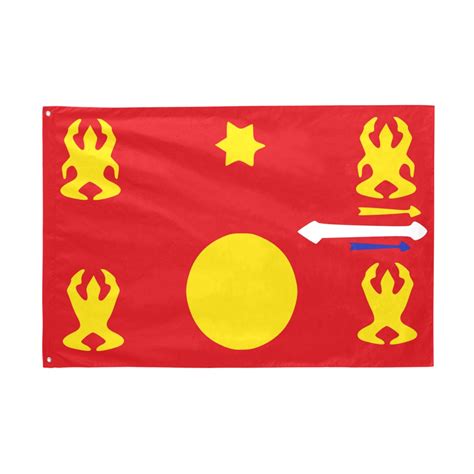 Hmong Nation Flag Variant Red Gold Garden Flag 70"x47" | ID: D5754321