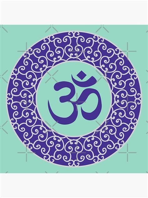 Violet Om Mandala Poster By Scubedesign Redbubble