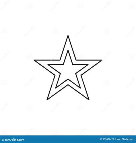 Vector Del Icono De La Estrella Fila De La Obra Cl Sica Aislada