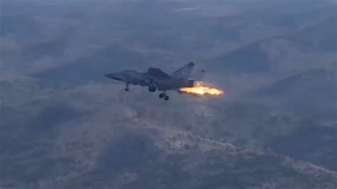 Wingman Films Burning Russian MiG-31 Foxhound's Final Moments