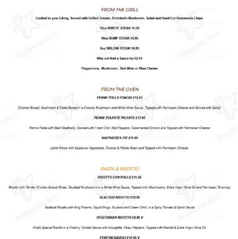 Menu at The Masons Arms pub & bar, Gargrave