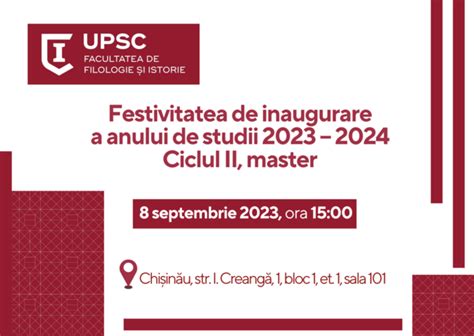 Inaugurarea Anului De Studii La Ciclul Ii Master