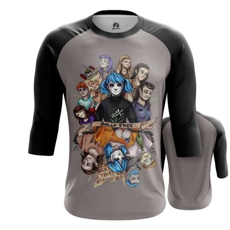 Men's Raglan Sally Face Merch - Idolstore - Merchandise And Collectibles