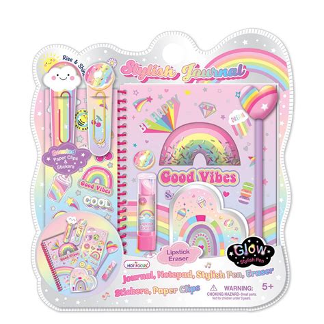 HOT FOCUS Set Stilski Dnevnik Rainbow RB Bazzar Hr