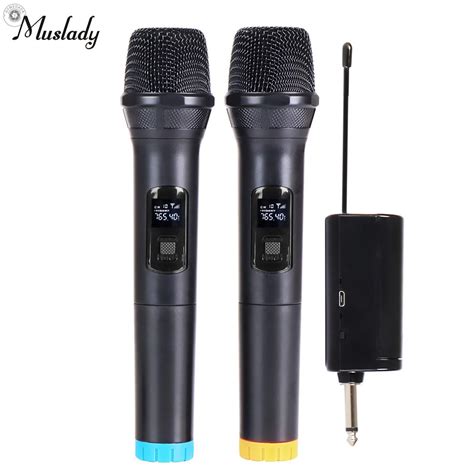 GM Muslady Wireless Karaoke Microphone Professional UHF Dual Channel