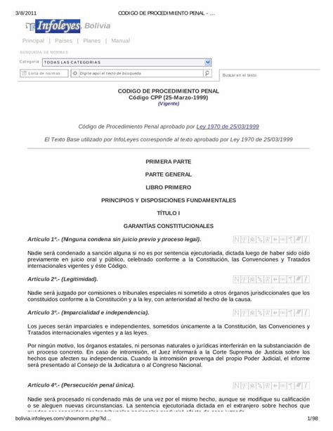 PDF CODIGO DE PROCEDIMIENTO PENAL Código CPP PDF filepuedan ser