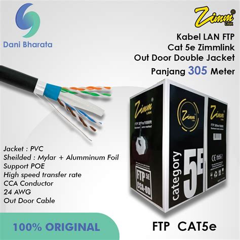 Jual Kabel Lan Cat 5E FTP STP Outdoor 1 Roll 305 Meter Cable LAN UTP