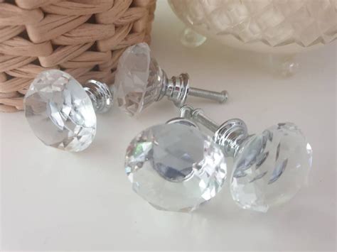 Australia Star Seller 30mm Diamond Clear Crystal Glass Door Pull Drawer