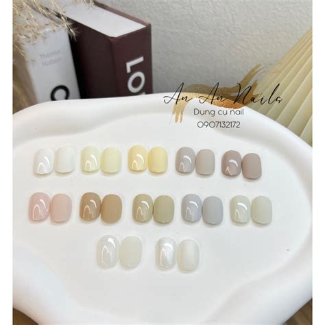 Sơn gel các màu tone trắng kem nude trắng ngà thạch gạo trắng tinh Shopee Việt Nam