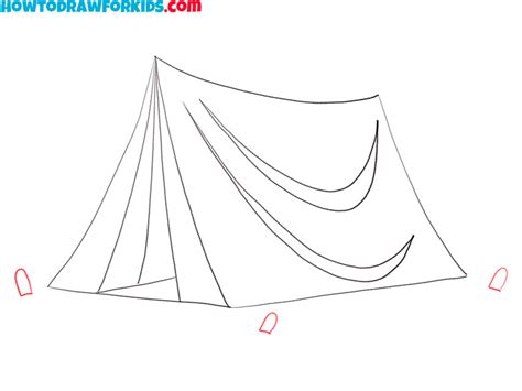 How To Draw A Tent Easy Drawing Tutorial For Kids