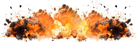 Premium AI Image | Explosion border isolated on transparent background