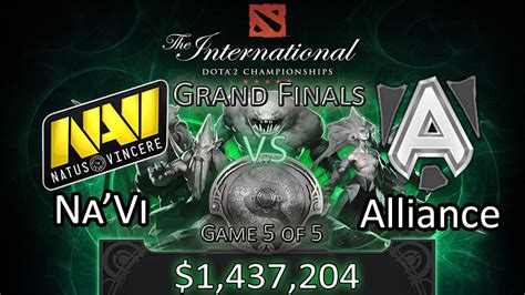 Ti Grand Finals Na Vi Vs Alliance Game Dota The