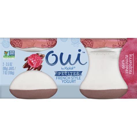 Oui Yogurt Dark Chocolate Raspberry French Style Petites 2 Pack 2