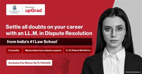 Upgrad On Linkedin Llm In Dispute Resolution Jindal Global Law School Jgls And Upgrad