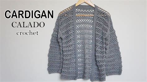 Hermoso Cardigan Tejido A Crochet Calado Todas Las Tallas Crochet