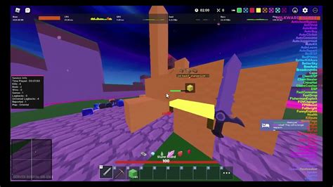 Using My Vape V4 Custom Module Roblox Bedwars Youtube