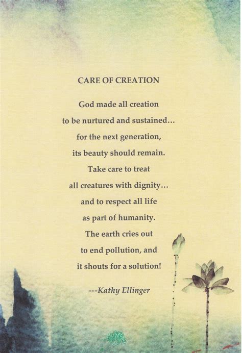 Care Of Creation Perfect Peace Things To Come Heaven