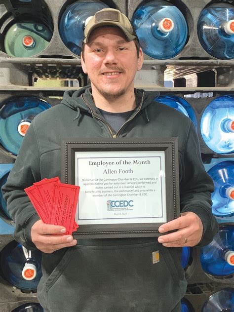 Footh Employee of the Month - Foster County Independent