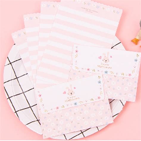 Stks Set Mooie Kawaii Twee Enveloppen En Vier Br Grandado