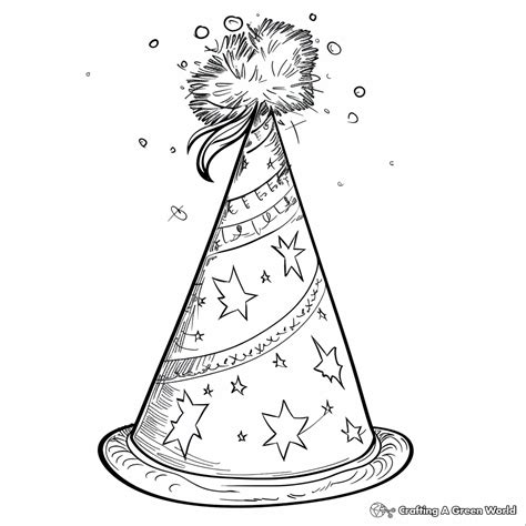 Party Hat Coloring Pages Free Printable