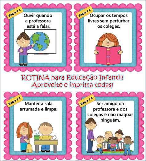 Rotina Para Educa O Infantil Regras Mundinho Da Crian A