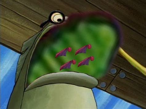 LOOK! He's been hiding the tongues under his pickle the whole time ...