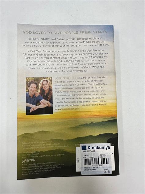 Fresh Start By Joel Osteen Christian Book Hobbies Toys Books