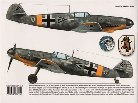 Messerschmitt Bf 109f 2 Stab Iijg 51 Hptm Hartmann Grasser