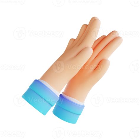 3d Illustration Clap Hand Gestures 10851963 Png