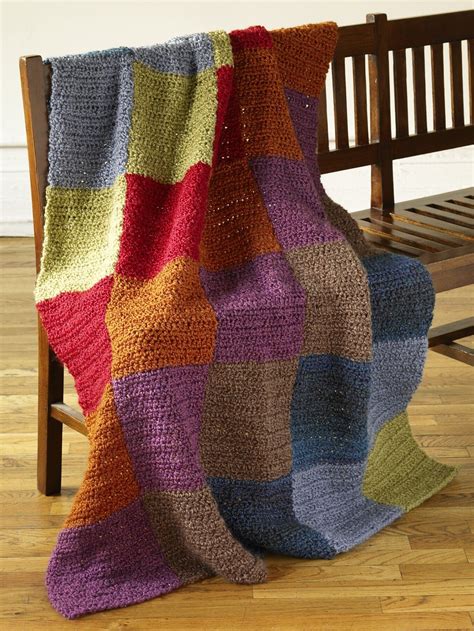 Simple Modern Squares Afghan Pattern Crochet Crochet Afghan