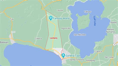 Map Of Lemery Batangas Batangas History Culture And Folklore