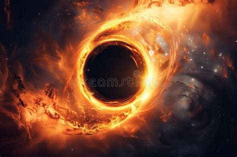 Event Horizon Of A Black Hole In Space Stock Photo Image Of Cosmos