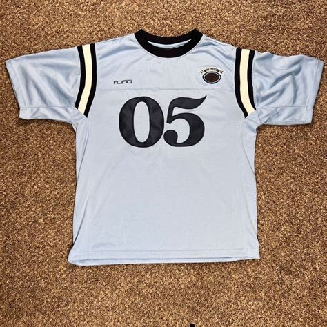 Vintage 2000s Fubu Light Blue Football Jersey Grailed