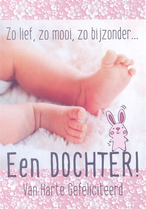 Wenskaart Felicitatie Geboorte Dochter D Knutselkraam