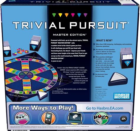 Trivial Pursuit Master Edition Trivia Game, Board Games For, 53% OFF