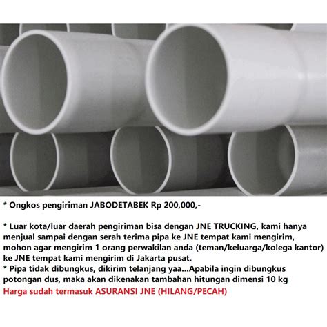 Jual Pipa PVC Langgeng 14 14 In Inch 4m AW D Putih Abu Dengan Tanpa