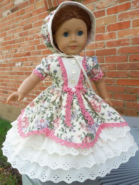 18 Doll Clothes Historical Dress Mid 1800s Civil War Style Spring