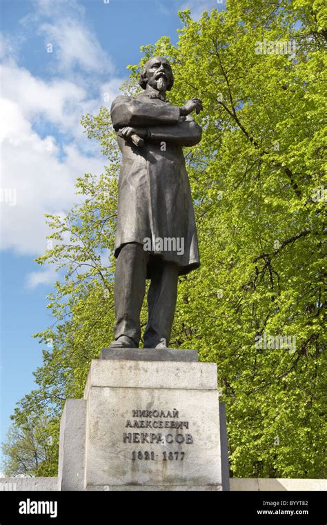 Monument Nekrasov Stock Photo - Alamy