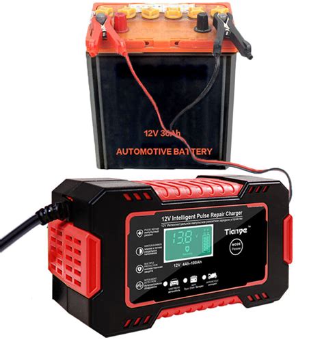 Intelligent 6a 12v Pulse Repair Fast Battery Charger 80w