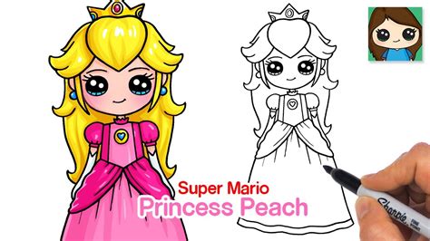 How To Draw Princess Peach The Super Mario Bros Movie Youtube