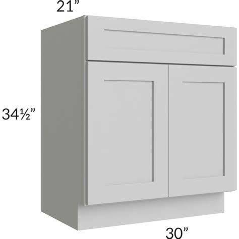 Midtown Painted Grey Shaker 30 Vanity Base Cabinet