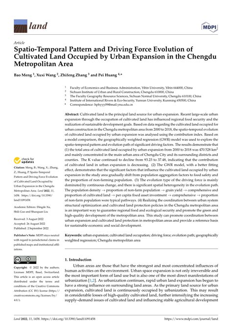 PDF Spatio Temporal Pattern And Driving Force Evolution Of Cultivated