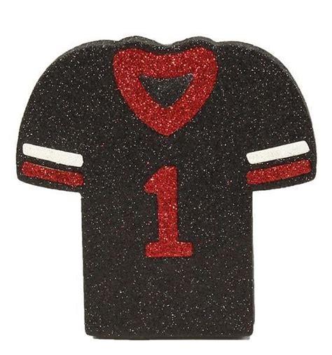 Glitter Football Jersey Red And Black 5 Glitter Football Jersey