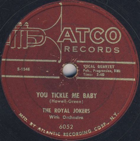 The Royal Jokers You Tickle Me Baby Stay Here 1955 Shellac Discogs