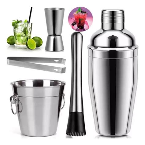 Kit Coqueteleira Caipirinha Profissional 500 Ml 5 Peças Inox MercadoLivre