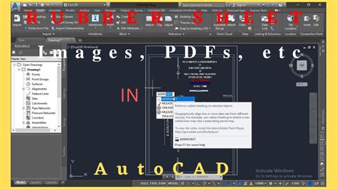 How To Rubber Sheet In Autocad Adersheet Rubber Sheet Command Youtube