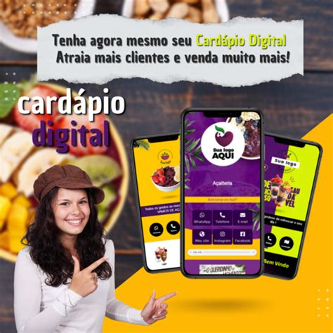 Cardápio digital interativo online e offline QRcode no Elo7 MH