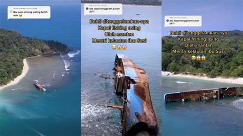 Viral Video Pemandangan Eksotis Kapal Yang Ditenggelamkan Susi