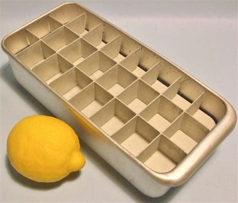 Metal Ice Cube Tray Aluminum With Lever Magic Touch Ice Slice Etsy