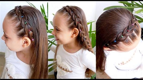 Penteado Infantil F Cil Tiara De Tran A Falsa E Ligas Coloridas